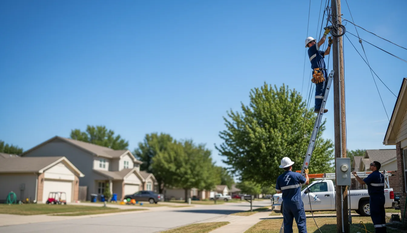 Residential electrician providing installation services in Petrolia, TX